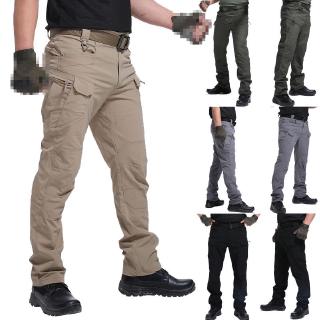 Los hombres de carga táctica pantalones al aire libre senderismo a prueba de viento militar combate pantalones deportivos (1)