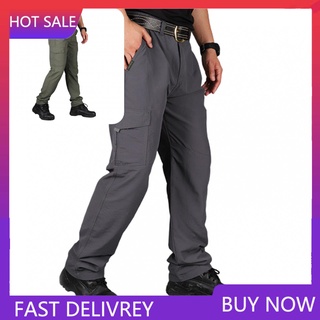 Ty/pantalones Cargo con bolsillos De color sólido De secado rápido transpirables