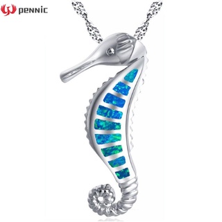 CHARMS pennic nuevo collar boho colgante caballito de mar joyería encantos de moda azul plata color animal/multicolor