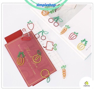 Simple de silicona Clips de papel de oficina Clip titular de frutas marcapáginas flor escuela organizador Kawaii de dibujos animados papelería marcador carpeta