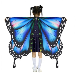 ideive halloween accesorio alas de mariposa chal partyprop niños capa mariposa capa niños decoración disfraz de halloween moda hadas cosplay niñas capa (9)