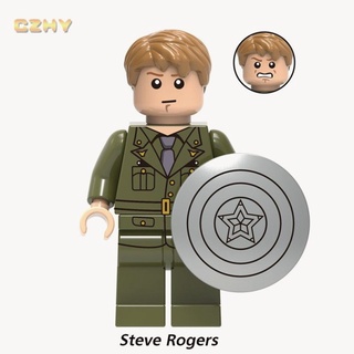 LT Capitán América Juguetes Vengadores Lego Minifiguras Bloques De Construcción Juguete Steve Rogers Bloque Educativo