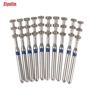 Ziyulin 10 pzs Burs dentales de diamante para marcaje de profundidad de grano medio de alta velocidad (8)