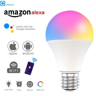 Bombilla Inteligente Wifi 15W/18W LED RGM Colorida E27 Alexa/Google/Smart Life CYFULLY