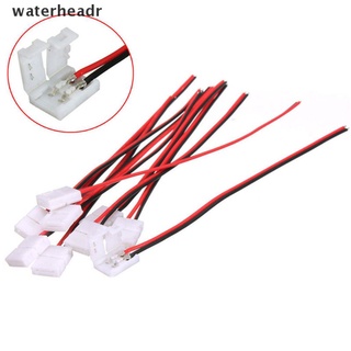 (waterheadr) 10pcs cable pcb 2 pines led tira conector 3528/5050 adaptador de un solo color útil en venta