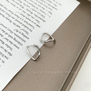 ✎﹍❉Irregular geometric circle ear buckle female European and American simple cold wind wild earrings personality design sweet and cool earrings