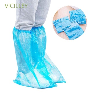 Vicilley 5 pares de protectores gruesos desechables duraderos de buena calidad para zapatos de lluvia antideslizantes (1)