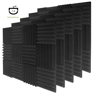 24 paneles de sonido de espuma de 2 pulgadas x 12 pulgadas x 12 pulgadas, paneles de alta densidad de rebote rápidos, Panel absorbente de sonido para Studio & Home