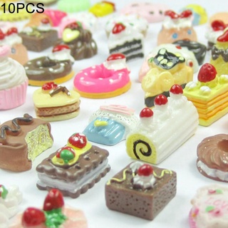 [sabaya] 10 piezas realistas mini comida galleta donut modelo diy joyería accesorio decorativo (9)