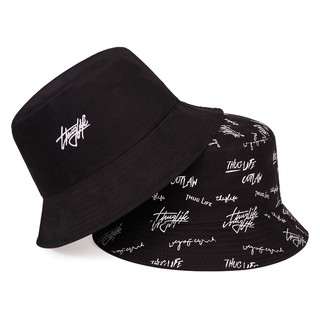 doble cara pescador gorra para las mujeres de la moda de verano sombrero de sol de los hombres de la carta de impresión sombrero de cuenca hip hop cubo sombreros (1)
