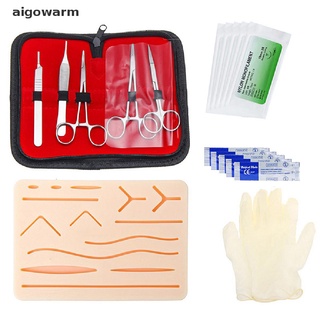 aigowarm kit de entrenamiento de sutura quirúrgica piel operar sutura práctica modelo de entrenamiento almohadilla co