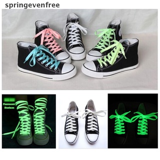 spef 1 par de cordones luminosos planos zapatillas de deporte de lona zapato cordones fluorescentes sin cordones