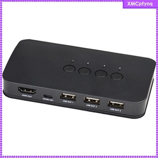 Conmutador USB HDMI KVM Para 4 Ordenadores Compartiendo PC , Compatible Con Múltiples Dispositivos