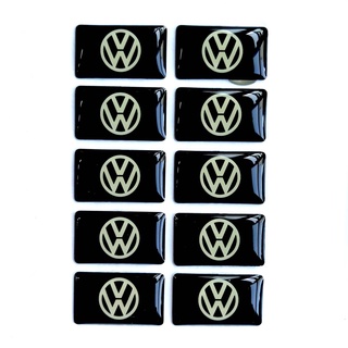 10 Pegatinas Volksawagen Para Volante 3D , Para Puerta Y Ventana , Accesorios De Coche Para Volkswagen Passat Tiguan Polo (3)