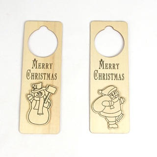 Adornos de navidad artículos de navidad adornos de puerta manija de la puerta de madera
