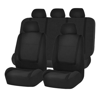 goeswell 9 fundas universales de asiento de coche juego completo de cuero sintético split airbag asientos traseros (6)
