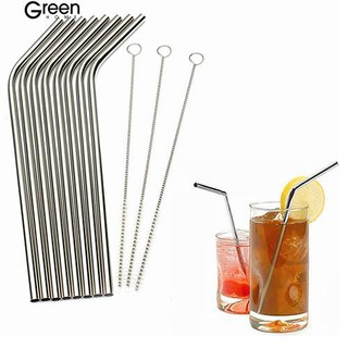 Greenhome popote de Metal reutilizable con Kit de cepillo limpiador (1)