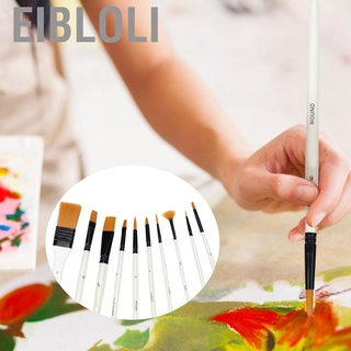 Eibloli Artist Paint Brush Set 10pcs Art Watercolor Oil Painting Acrylic for (6)