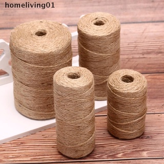 Cuerda de lino de cáñamo natural trenzado arpillera cuerda de yute cuerda DIY artesanía decoración {bigsale}