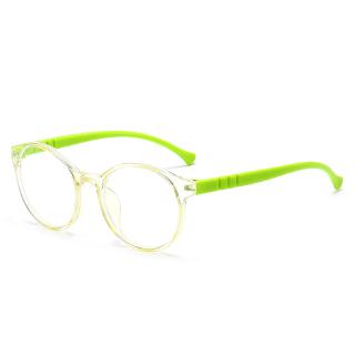 （JIUERBA）Gafas antirradiación para niños Marco de anteojos redondos transparentes flexibles Anteojos anti luz azul para niños (5)