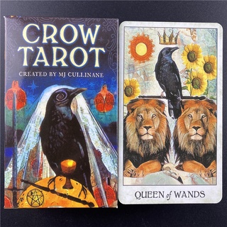 [kaou] 78 unids/set tarot juego de cartas de tarot relajante misterioso suave cuervo tarot para adultos (8)