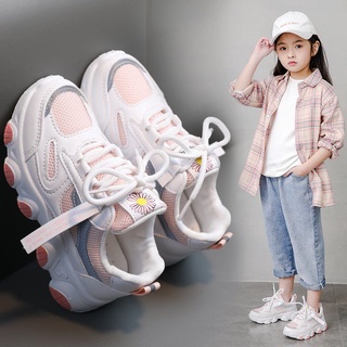 Niñas zapatos de malla transpirable malla papá zapatos 2021 pequeño blanco zapatos niños mi: 2021