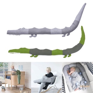 lody lindo de dibujos animados de cocodrilo cama de bebé alrededor de la almohada confortante de los niños recién nacidos cama parachoques bebé cuna valla cojín niños