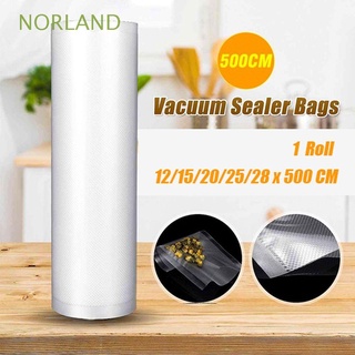 norland 12/15/20/25/28*500 cm bolsas de almacenamiento de plástico fresco mantenimiento al vacío sellador bolsa de salud 1 rollo de sellado de alimentos para el hogar vacío|suministros de cocina