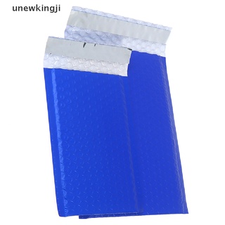 [unew] 10 pzs bolsas de correo de burbujas de polietileno pequeñas bolsas de correo con relleno de auto sello azul.