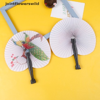 nuevo stock 2pcs estilo de china retro impresión de flores ventilador de mano plegable decoración artesanía regalos caliente