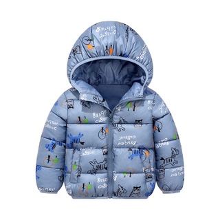 Toddler Baby Girls Winter Cartoon Windproof Coat Hooded Warm Outwear Jacket