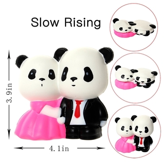 rosa + negro pu squeeze boda panda juguete