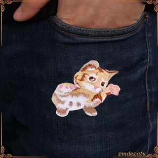 bricolaje animal gato bordado coser parche insignia ropa tela apliques