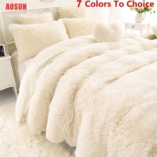 AOSUN invierno suave Shaggy manta Ultra felpa edredón cálido cómodo grueso tirar ropa de cama (1)