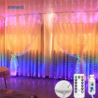 /3M Arco iris LED tira de luz/ alambre de cobre cortina USB Control remoto Color cadena de luces/lámpara de noche decorativa para el hogar boda fiesta navidad