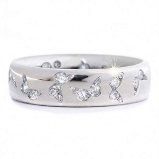 Romance❤ anillos De boda De mariposa De Cristal dulce Para mujer novia anillo De compromiso joyería De compromiso