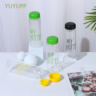 YUYUPP 500ML Travel Sport Water Bottle Portable Water Cup My Bottle Fruit Juice Men Women Plastic Clear Drinking Bottle/Multicolor