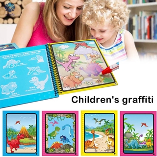 Libro para colorear bolígrafo mágico pintura tablero de dibujo para niños juguetes mágico agua libro de dibujo regalo de cumpleaños repetido reutilizable