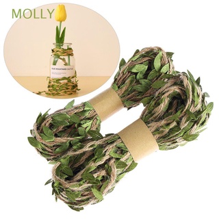 molly home yute cordel vintage arpillera cuerda de hoja artificial de boda calcomanía de fiesta diy artesanía cinta natural hessian