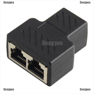 <dengyou> 1 a 2 lan ethernet cable de red rj45 divisor conector adaptador