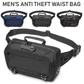 Hombres bolsas de cintura Anti robo de ocio deporte multifuncional Sling bolsas de moda impermeable Crossbody bolsas
