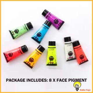 Kaka Paleta De 8 colores De Pintura Facial Para fiesta/disfraz/maquillaje