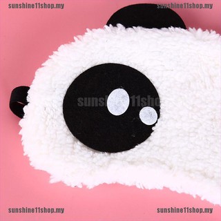 {Rdy+Ss11} 1Pc lindo Panda dormir cara máscara de ojos venda de ojos sombra de viaje dormir cubierta de luz (9)