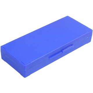 Caja de microscopio de plástico micro deslizante de 50 posiciones, azul