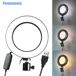 Permanentey: 6 pulgadas lámpara Led con Aro regulable Usb 5500k Para iluminación De fotografía/video/Celular en Vivo (1)