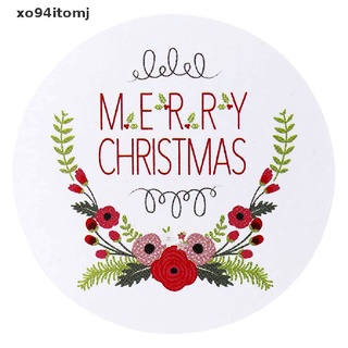[mj] 500 pzs/rollo de pegatinas de navidad/decoración navideña/serie de regalo/etiqueta adhesiva.