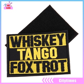(Citytimes) Whiskey Tango Foxtrot parche táctico divertido gancho &amp; Parche táctico bordado moral de bucle