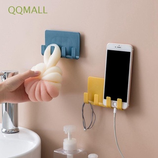 Qqmall multifunción gancho de pared Universal enchufe de alimentación Rack teléfono soporte de carga montado en la pared Cable de carga Durable teléfono celular Smartphone autoadhesivo percha de almacenamiento/Multicolor (1)