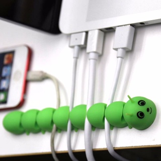 drexel lindo 7 clips organizador de cable de gestión de escritorio cable abrazadera de alambre enrollador línea de teléfono de silicona usb cable de carga para teléfono móvil cable de auriculares soporte de cable enrollador/multicolor (8)