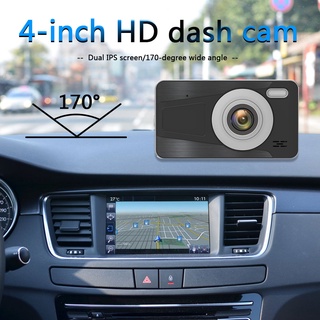 ele_4 pulgadas ips pantalla 1080p full hd cámara de salpicadero del coche con cámara de visión trasera